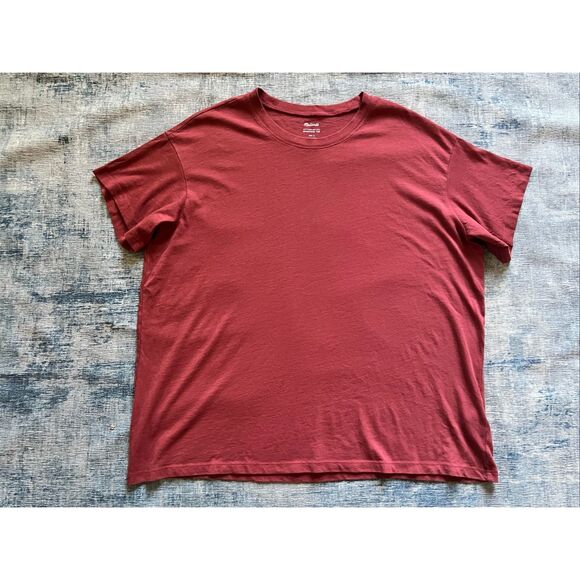 NWT! Madewell Antique Rose Softfade Cotton Oversized Tee Large - Picture 1 of 5